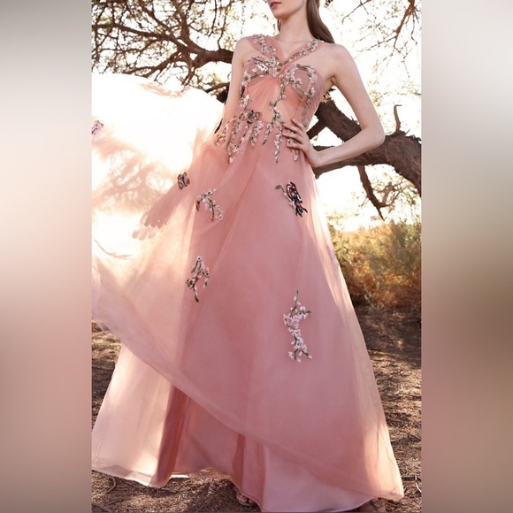 PatBO Patricia Bonaldi Atelier A-Line Tulle Gown With Appliques NWT - Picture 1 of 11